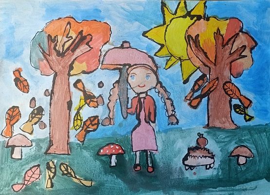 Wyróżnienie w XXVI Pomorskim Konkursie Plastycznym: „Jesień na Kaszubach” grafika