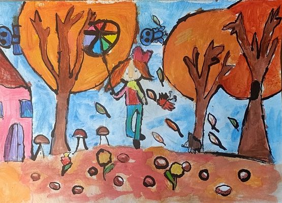 Wyróżnienie w XXVI Pomorskim Konkursie Plastycznym: „Jesień na Kaszubach” grafika