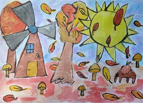 Wyróżnienie w XXVI Pomorskim Konkursie Plastycznym: „Jesień na Kaszubach” grafika