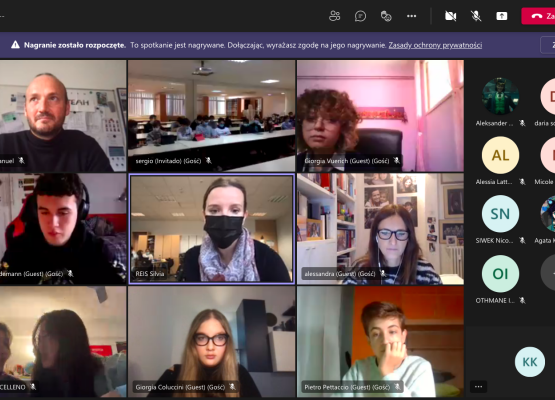  Międzynarodowe spotkanie online - Projekt  Erasmus +  grafika