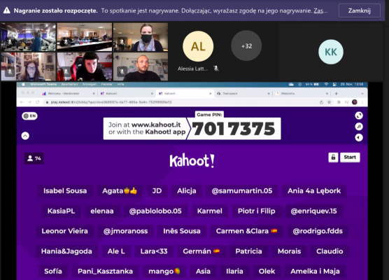  Międzynarodowe spotkanie online - Projekt  Erasmus +  grafika