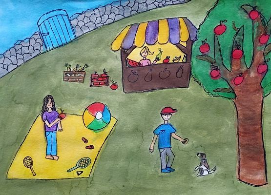 Kwalifikacje do wystawy w Wojewódzkim Konkursie Plastycznym „Dbamy o zdrowie" grafika