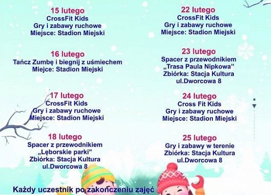 Ferie zimowe grafika