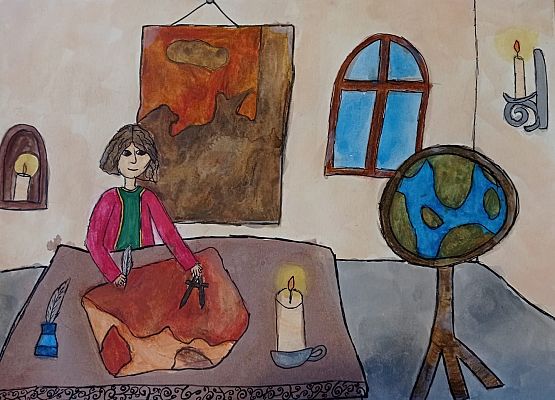 Śladami Mikołaja Kopernika w IX Ogólnopolskim Konkursie Plastycznym grafika