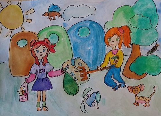 Rozstrzygnięto VII Powiatowy Konkurs Plastyczny pod hasłem: "Wiosenne porządki w przyrodzie" grafika