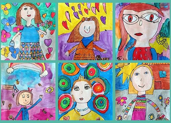 Portret mojej Mamy - laureatki konkursu plastycznego grafika