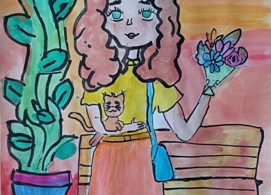 Portret mojej Mamy - laureatki konkursu plastycznego grafika