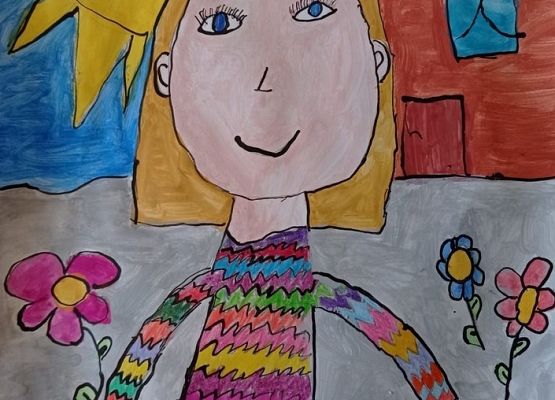 Portret mojej Mamy - laureatki konkursu plastycznego grafika