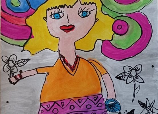 Portret mojej Mamy - laureatki konkursu plastycznego grafika