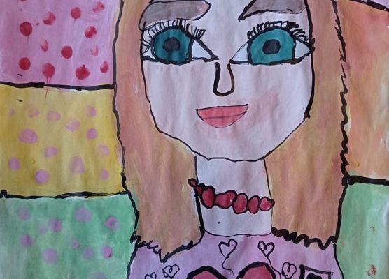 Portret mojej Mamy - laureatki konkursu plastycznego grafika