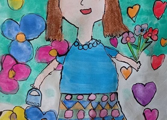 Portret mojej Mamy - laureatki konkursu plastycznego grafika