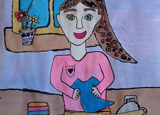 Portret mojej Mamy - laureatki konkursu plastycznego grafika