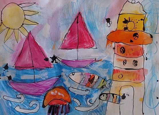 Laureatki XVI Wojewódzkiego Konkursu Plastycznego „Morze, nasze morze" grafika