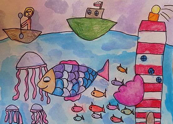 Laureatki XVI Wojewódzkiego Konkursu Plastycznego „Morze, nasze morze" grafika