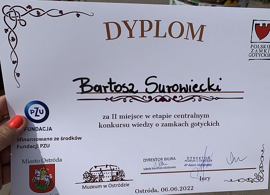 Etap centralny Konkursu Wiedzy o Zamkach Gotyckich grafika