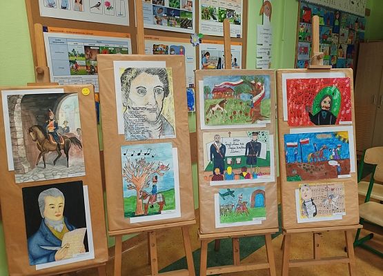 Lekcja historii z Józefem Wybickim - rozstrzygnięcie konkursu plastycznego grafika