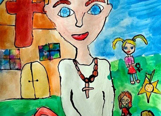 Prace plastyczne w konkursie  "Jan Paweł II - Blask Prawdy" grafika