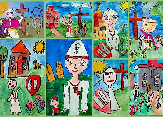 Prace plastyczne w konkursie  "Jan Paweł II - Blask Prawdy" grafika