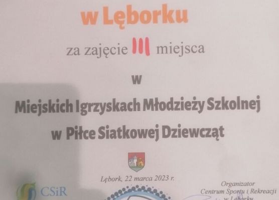 Trzecie miejsce w Gminnych Igrzyskach Młodzieży w siatkówce grafika