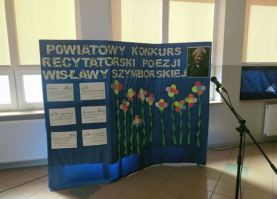 Powiatowy Konkurs Recytatorski poezji W.Szymborskiej grafika
