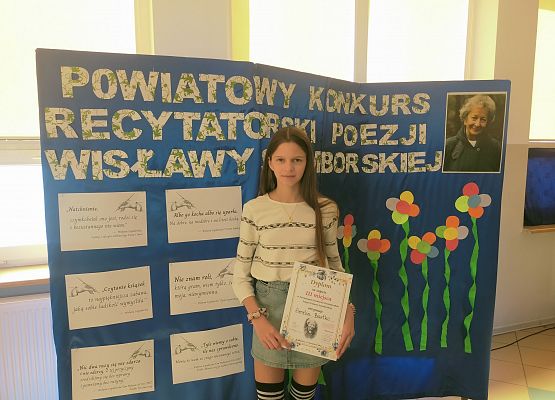Powiatowy Konkurs Recytatorski poezji W.Szymborskiej grafika