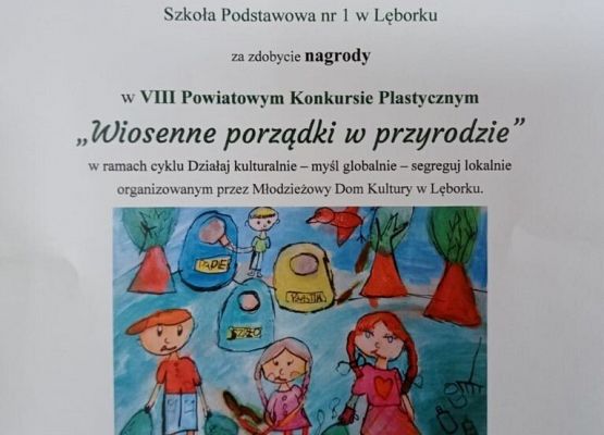 Nagroda w konkursie plastycznym grafika