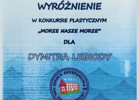 Nagrodzeni w Wojewódzkim Konkursie Plastycznym: „Morze, nasze morze” grafika