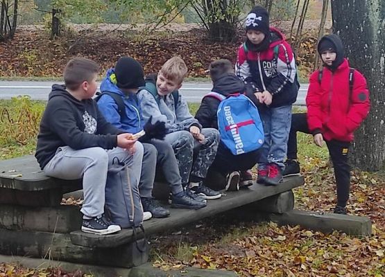 Jesienne barwy dworku w Będominie grafika