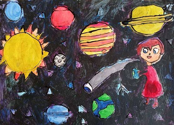 „Kocham Polskę” – postać Mikołaja Kopernika grafika