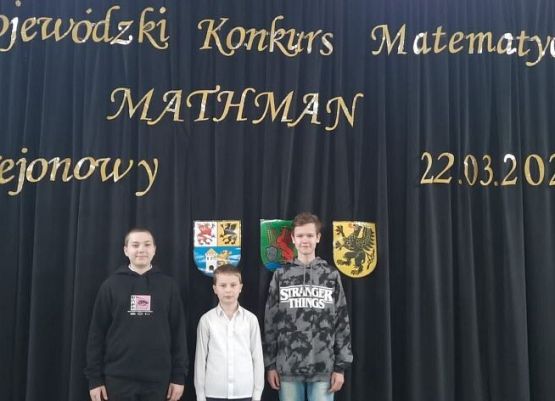 Etap rejonowy II Wojewódzkiego Konkursu Matematycznego "Mathman" grafika