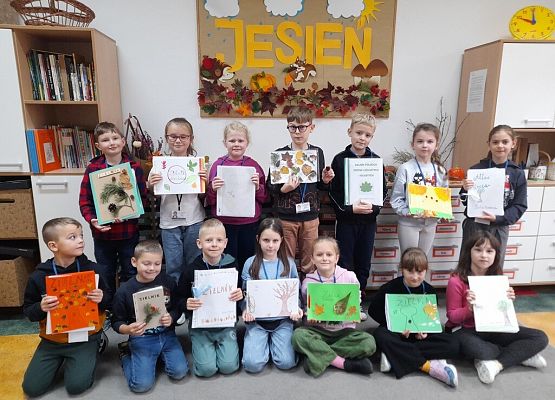 Lekcja przyrody w terenie grafika