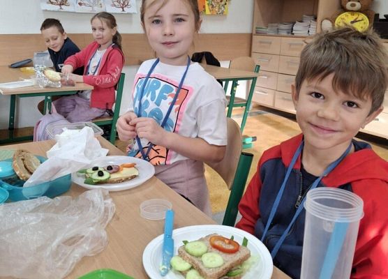 Zdrowie na talerzu w klasie 1a grafika