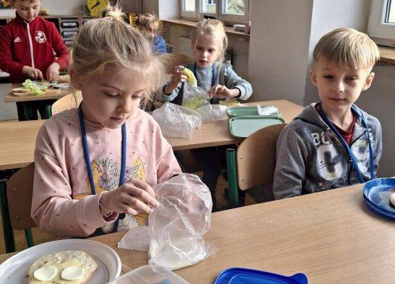 Zdrowie na talerzu w klasie 1a grafika