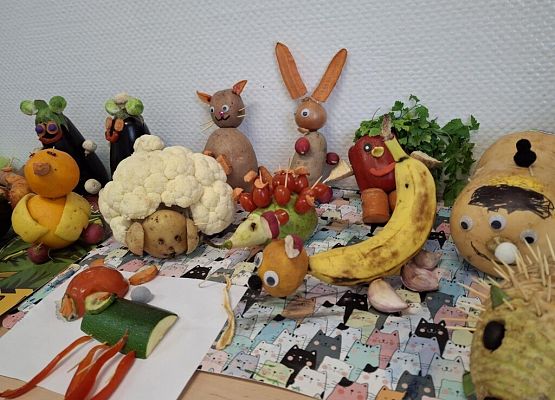 Zdrowie na talerzu w klasie 1a grafika