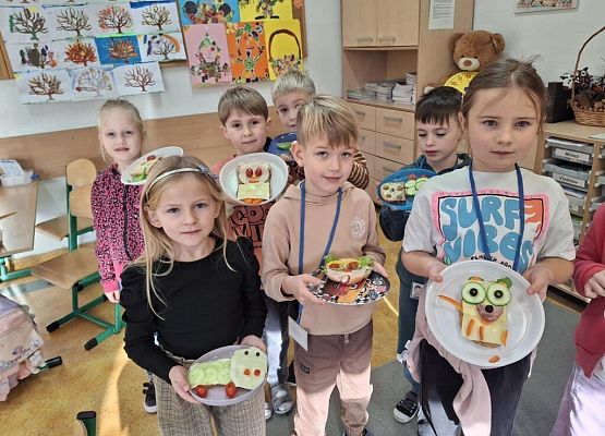 Zdrowie na talerzu w klasie 1a grafika