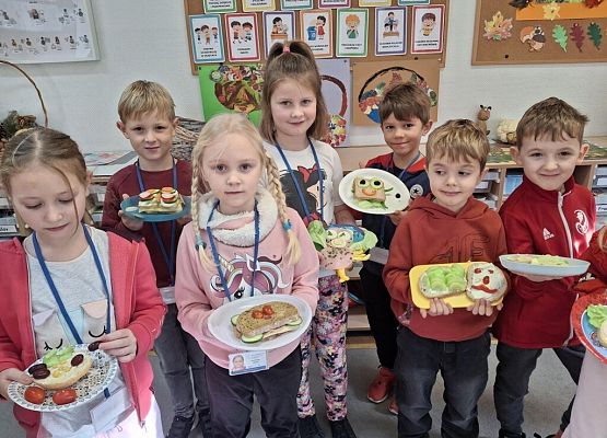 Zdrowie na talerzu w klasie 1a grafika