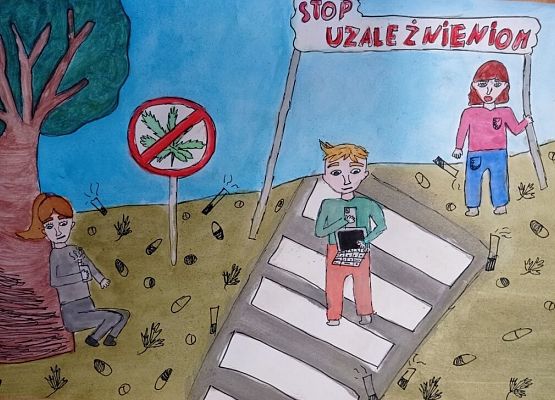 Zdrowy styl życia  -  „STOP  UZALEŻNIENIOM” – wyniki konkursu plastycznego grafika