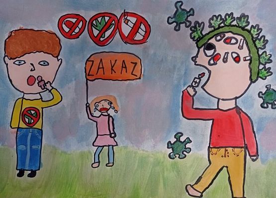 Zdrowy styl życia  -  „STOP  UZALEŻNIENIOM” – wyniki konkursu plastycznego grafika