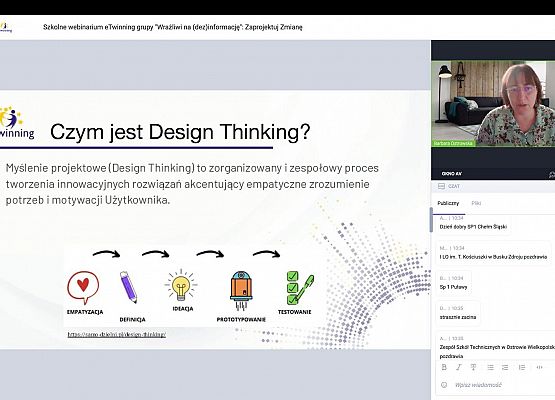 Szkolne webinarium eTwinning - Zaprojektuj Zmianę: Edukacja Obywatelska w Działaniu grafika