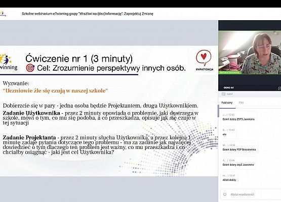 Szkolne webinarium eTwinning - Zaprojektuj Zmianę: Edukacja Obywatelska w Działaniu grafika