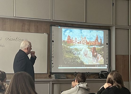 Z dziejów oświetlenia Lęborka grafika