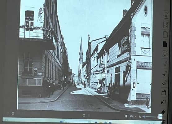 Z dziejów oświetlenia Lęborka grafika