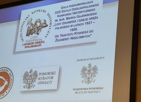 Wręczenie zaświadczeń laureatom i finalistom w Ogólnopolskim Konkursie Historycznym grafika