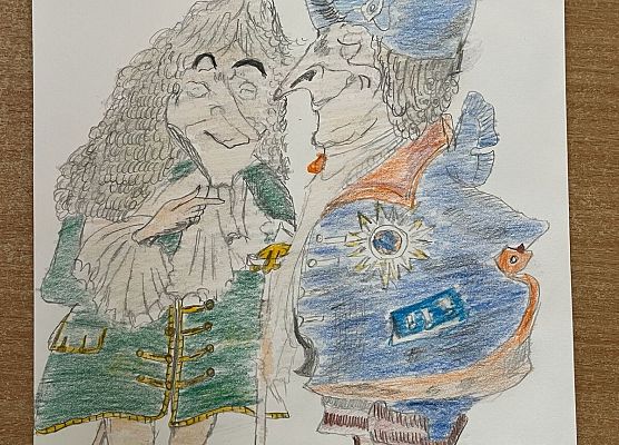 Sukces Kariny i Agaty w konkursie artystyczno-językowym grafika