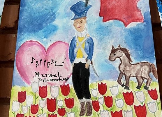 Wyniki konkursu plastycznego: ,,Józef Wybicki patronem mojej szkoły” grafika