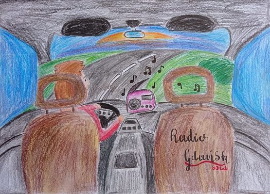 Nagroda w Wojewódzkim Konkursie Plastycznym „Gdzie gra Twoje radio?” grafika