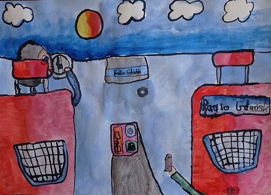 Nagroda w Wojewódzkim Konkursie Plastycznym „Gdzie gra Twoje radio?” grafika