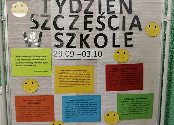 Tydzień Szczęścia w klasach 4-8 grafika
