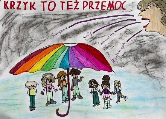 Wyniki konkursu plastycznego „Mój świat bez przemocy” grafika