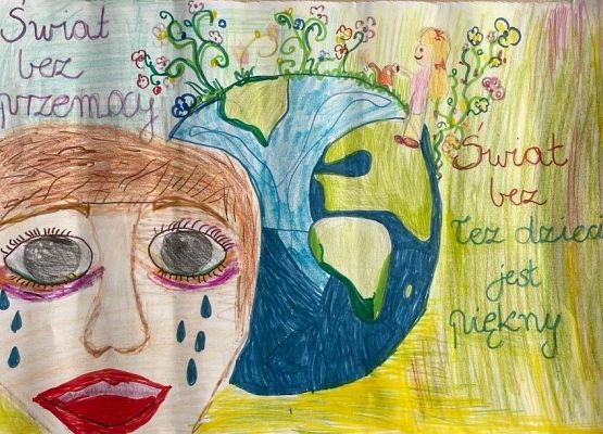 Wyniki konkursu plastycznego „Mój świat bez przemocy” grafika